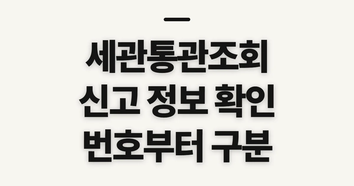 세관통관조회, 신청 전 신고 정보와 운송장 확인