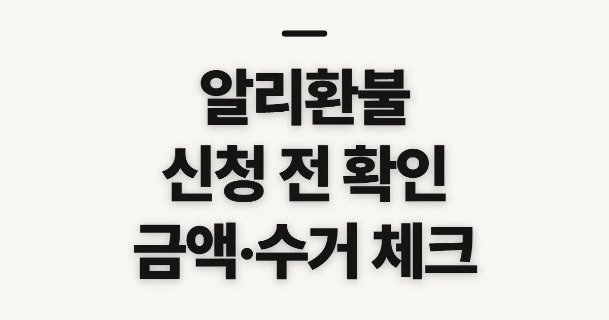 알리환불, 환불·반품 전에 확인할 주문 상태와 금액